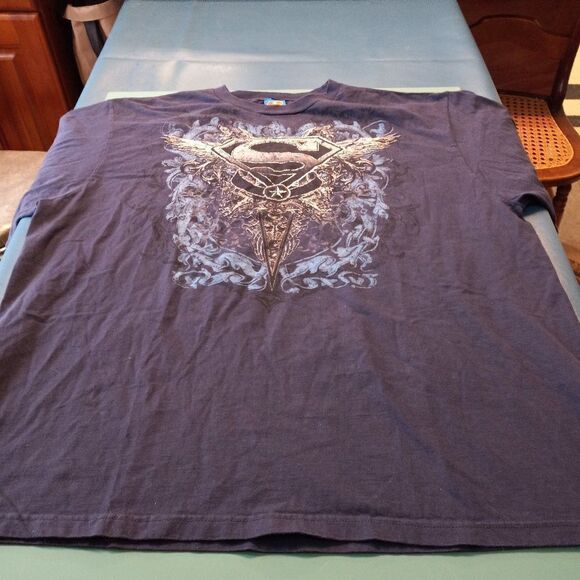 TM & DC Comics Superman Fifth Sun T-shirt Navy Great Graphics Movies 2XL? - Picture 2 of 7